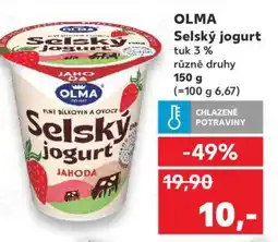 Kaufland Olma selský jogurt nabídka