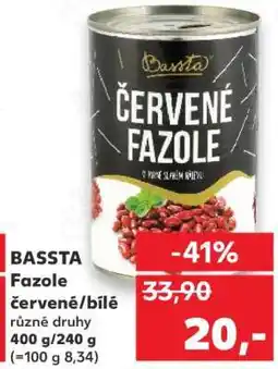 Kaufland BASSTA Fazole červené/bílé nabídka