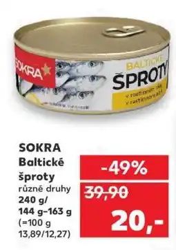 Kaufland SOKRA Baltické šproty nabídka