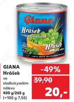 Kaufland GIANA Hrášek nabídka