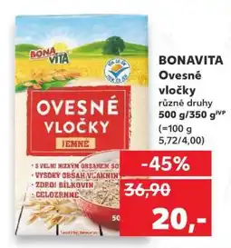 Kaufland BonaVita Ovesné vločky nabídka
