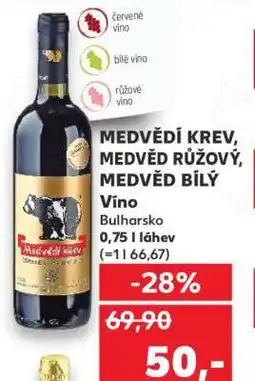 Kaufland MEDVĚDÍ KREV, MEDVĚD RŮŽOVÝ, MEDVĚD BÍLÝ nabídka