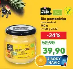 Kaufland Bio pomazánka ananas-kari nabídka