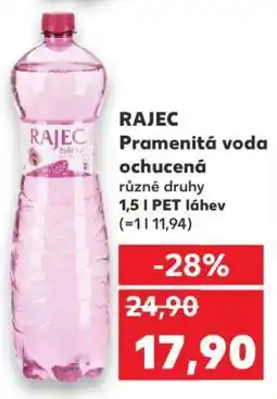 Kaufland RAJEC Pramenitá voda ochucená nabídka