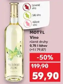 Kaufland Motýl Víno nabídka