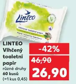 Kaufland Linteo vlhčený toaletní papír nabídka