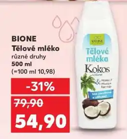 Kaufland Bione Tělové mléko nabídka