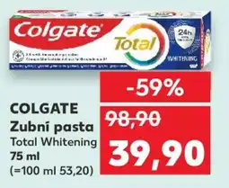 Kaufland COLGATE Zubní pasta Total Whitening 75 ml nabídka
