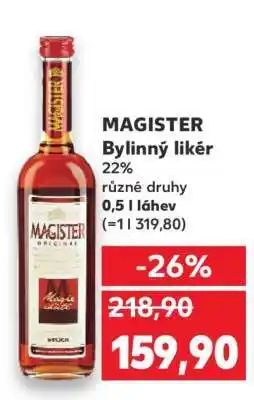 Kaufland MAGISTER Bylinný likér nabídka