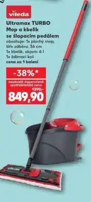 Kaufland Vileda Ultramax TURBO Mop a kbelík nabídka