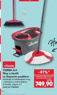 Kaufland Vileda TURBO 2v1 Mop a kbelík nabídka