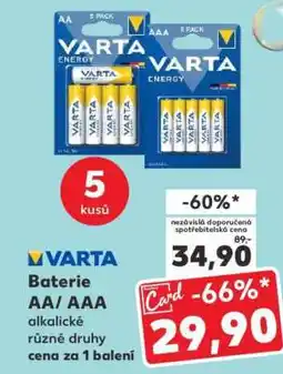 Kaufland VARTA Baterie AA/ AAA nabídka