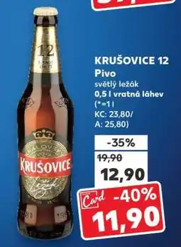 Kaufland KRUŠOVICE 12 Pivo nabídka