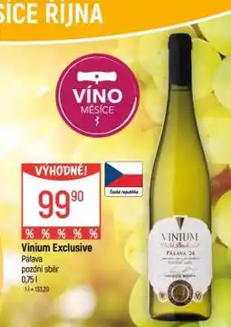 Globus Vinium Exclusive Pálava pozdní sběr nabídka