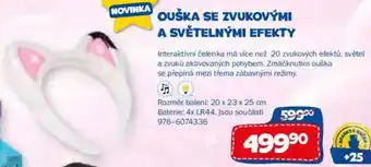 Sparkys Ouška se zvukovými a světelnými efekty nabídka