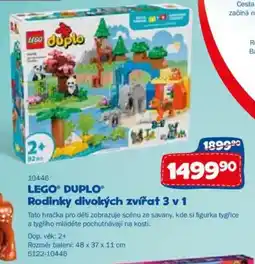 Sparkys LEGO® Duplo Rodinky divokých zvířat 3 v1 nabídka