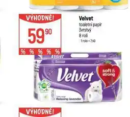Globus Velvet toaletní papír nabídka