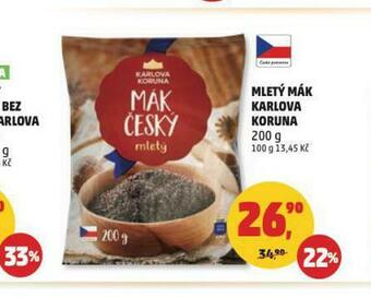 Penny Market Mletý mák karlova koruna nabídka