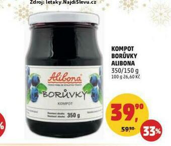 Penny Market Kompot borůvky alibona nabídka