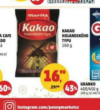 Penny Market Kakao holandského typu nabídka