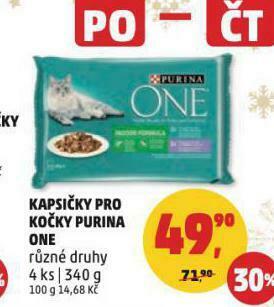Penny Market Purina one kapsičky pro kočky nabídka