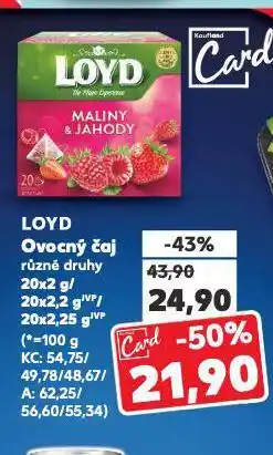 Kaufland Loyd čaj nabídka