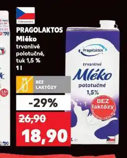 Kaufland Pragolaktos trvanlivé mléko nabídka