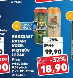 Kaufland Pivo radegast nabídka