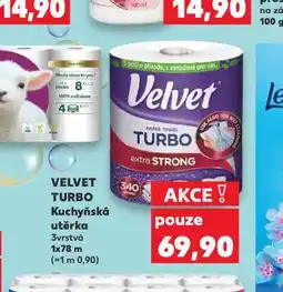 Kaufland Velvet kuchyňské utěrky nabídka