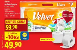 Lidl Velvet toaletní papír, 8 rolí nabídka