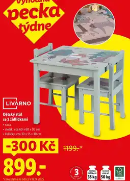 Lidl Dětský stůl se 2 židličkami nabídka