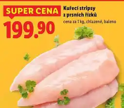 Lidl Kuřecí stripsy z prsních řízků, cena za 1 kg nabídka