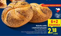 Lidl Kaiserka světlá s makovým posypem, 50 g nabídka