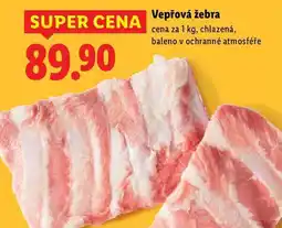 Lidl Vepřová žebra, cena za 1 kg nabídka