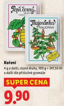 Lidl Koření, 4 g a další nabídka