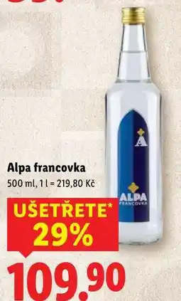 Lidl Alpa francovka, 500 ml nabídka