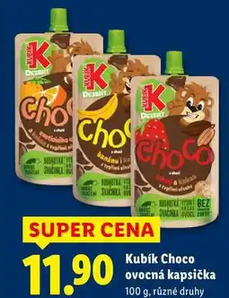 Lidl Kubík Choco ovocná kapsička, 100 g nabídka