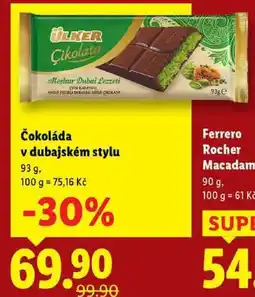Lidl Čokoláda v dubajském stylu, 93 g nabídka