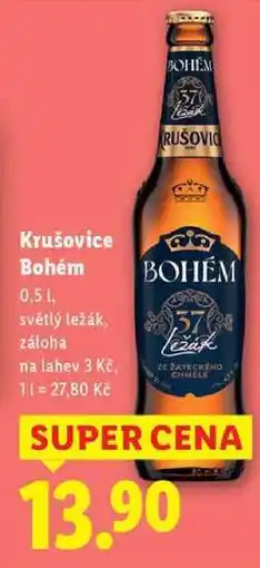 Lidl Krušovice Bohém, 0,5 l nabídka