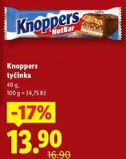 Lidl Knoppers tyčinka, 40 g nabídka
