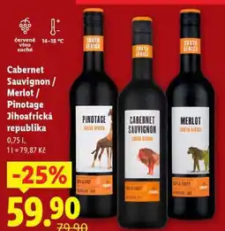 Lidl Cabernet Sauvignon/Merlot/Pinotage Jihoafrická republika, 0,75 l nabídka