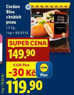 Lidl Cordon Bleu z krůtích prsou, 1,5 kg nabídka