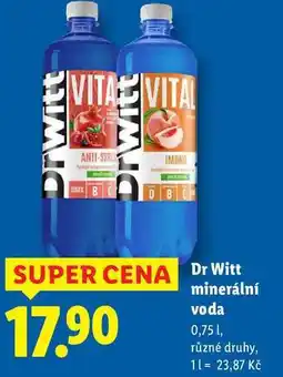 Lidl Dr Witt minerální voda, 0,75 l nabídka