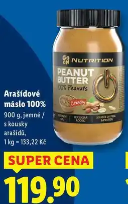 Lidl Arašídové máslo 100%, 900 g nabídka