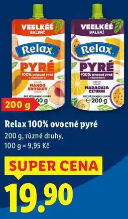 Lidl Relax 100% ovocné pyré, 200 g nabídka