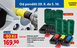 Lidl Ultimate speed Sada rázových nástrčných klíčů/adaptér na rázový utahovák nabídka