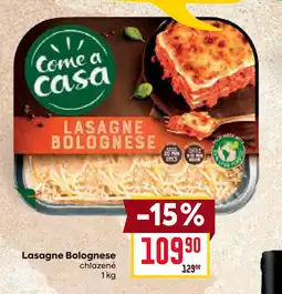 Billa Lasagne Bolognese chlazené nabídka