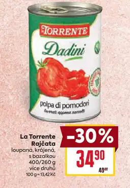 Billa La Torrente Rajčata loupaná, krájená, s bazalkou nabídka