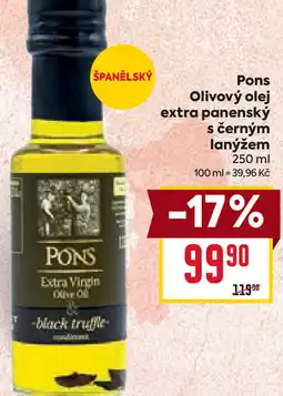 Billa Pons Olivový olej extra panenský s černým lanýžem nabídka