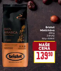 Billa Bristot Mletá káva nabídka